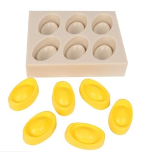 6-cavity gold ingot Fondant Cake Mold Mould silicone soap mold Silicone Mold Biscuit Mold Chocolate Mold Soap Mold Resin Mold Candle mold