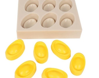 Gold Ingot Silicone Mold, 6-Cavity Soap Resin Candle Mould