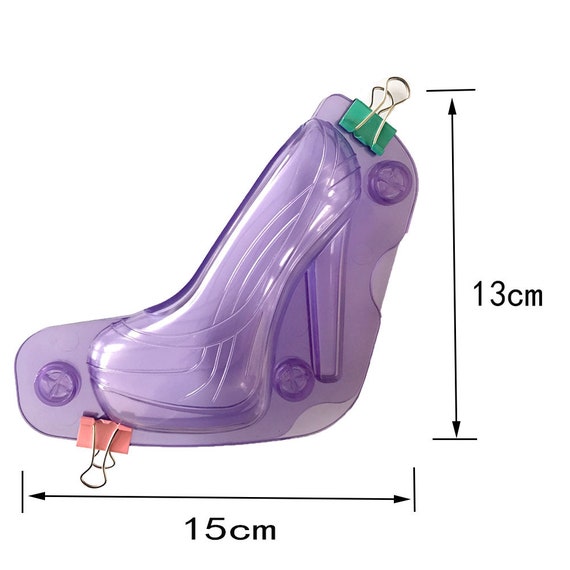 Big Size 3D High-Heeled Shoe Plastic DIY Chocolate Mold Stereo High Heels  Lady Shoes Candy Mold Baking Cake Decorating Tools