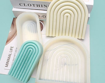 Rainbow Arch Silicone Mold: DIY Candle, Car Ornament, Resin Art