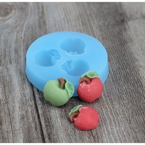 F0514 Mini Apple Fondant Silicone Mold Cake Decorative Mold Baking tools Chocolate Mold Soap Mold Sugar Art Mold