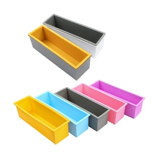 New Plastic box + Silicone inner support Soap Mold 1200ml Mousse Cake Soap Mold Multicolor Toast Mold Diy Silicoen Loaf Cake Toast Mold