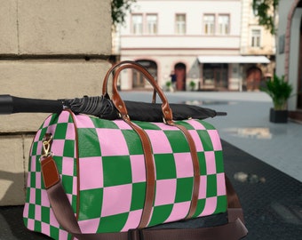 Pink and Green Luggage AKA Travel Bag