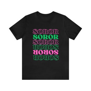 Pink and Green 1908 Soror Jersey Short Sleeve Tee