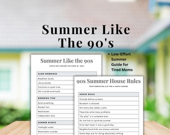 90s Summer Guide for Tired Moms | Nostalgic Family Activities (Digital Download)