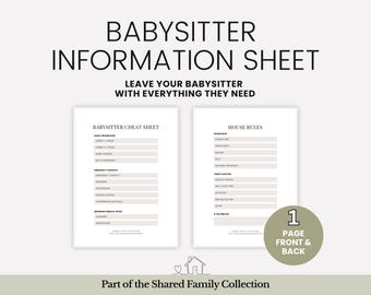 Pasta para Babá Pasta para Cuidadores de Crianças Pasta para Babás Formulário de Contato de Emergência Ficha de Informações da Babá Regras da Casa Planejador para Cuidadores (Imprimível)