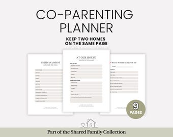 Planejador de coparentalidade, registro de guarda dos filhos, controle de visitas, planejador para duas casas, pasta de guarda, controle de despesas compartilhadas, organizador parental.