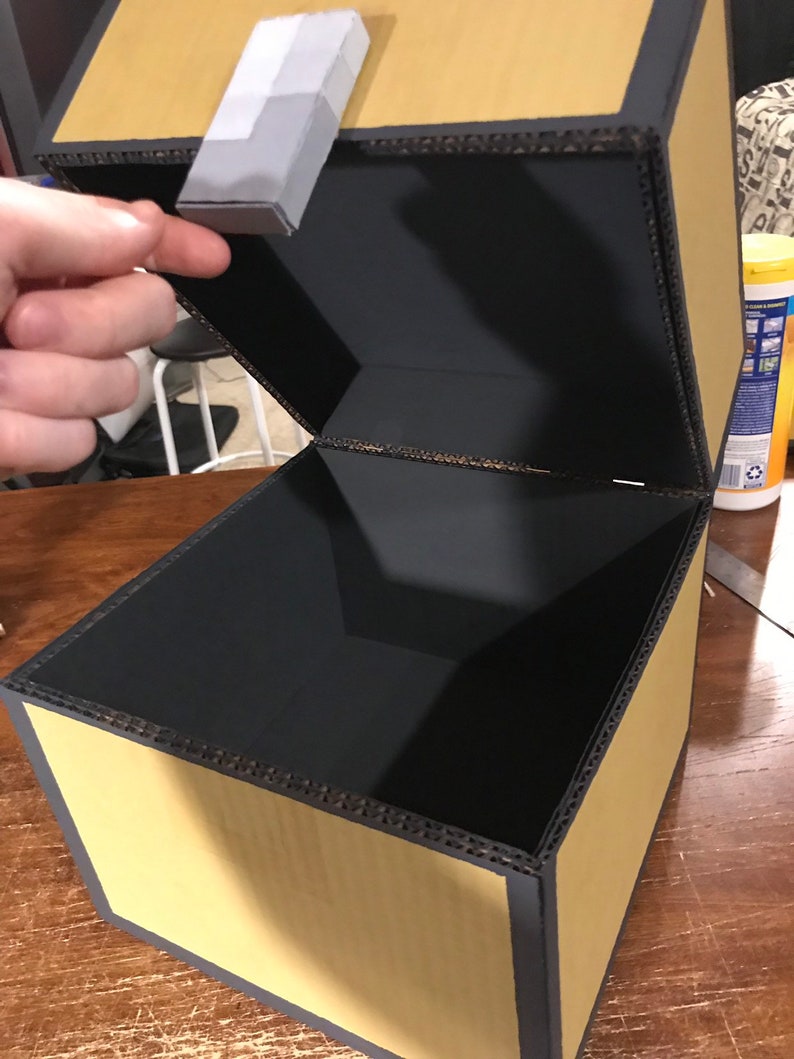 Minecraft cofre de almacenamiento de cartón | Etsy