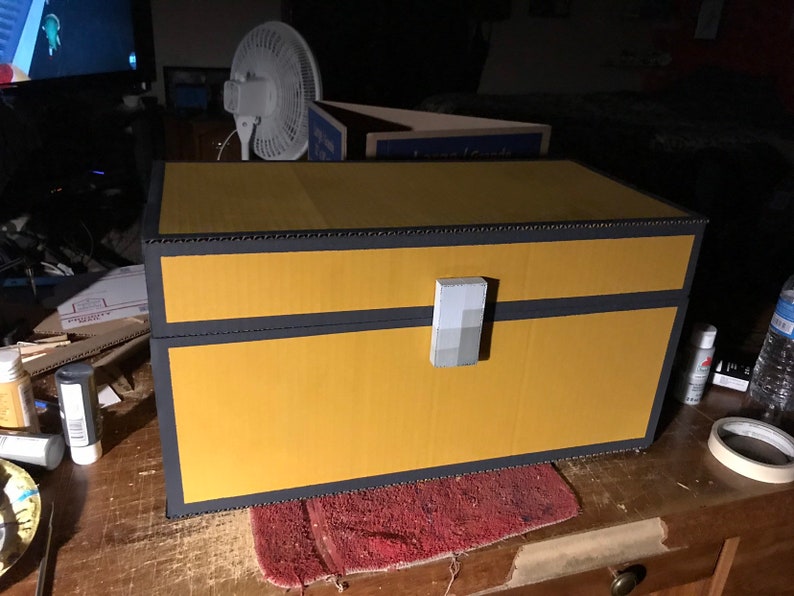 Minecraft cofre de almacenamiento de cartón | Etsy
