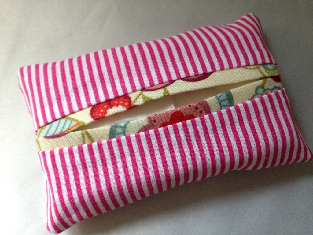 Small Tissue Holder Travel Tissue Pouch Pink Fabric Case Etsy UK