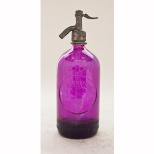 Vintage Violet Purple Seltzer Bottle (Soda Syphon)