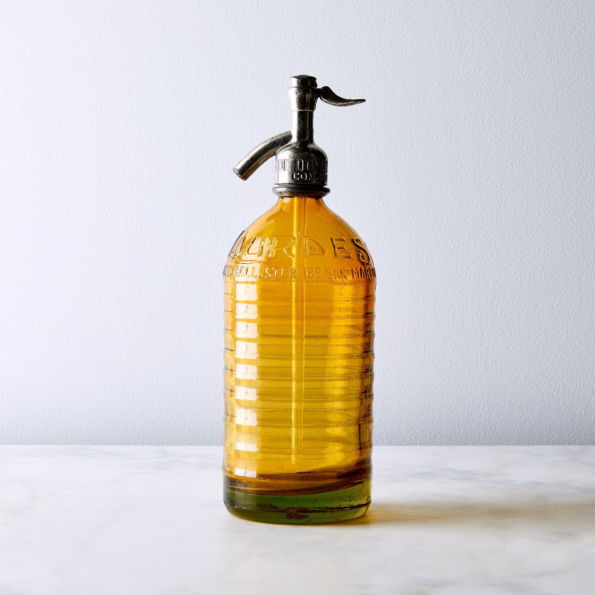 Vintage 1940S Yellow Lourdes Seltzer Bottle