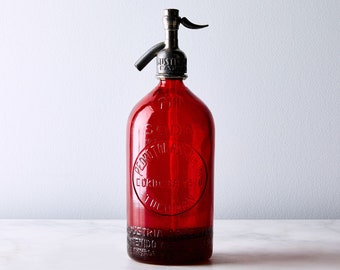 Free Shipping Red Vintage Seltzer Bottle-