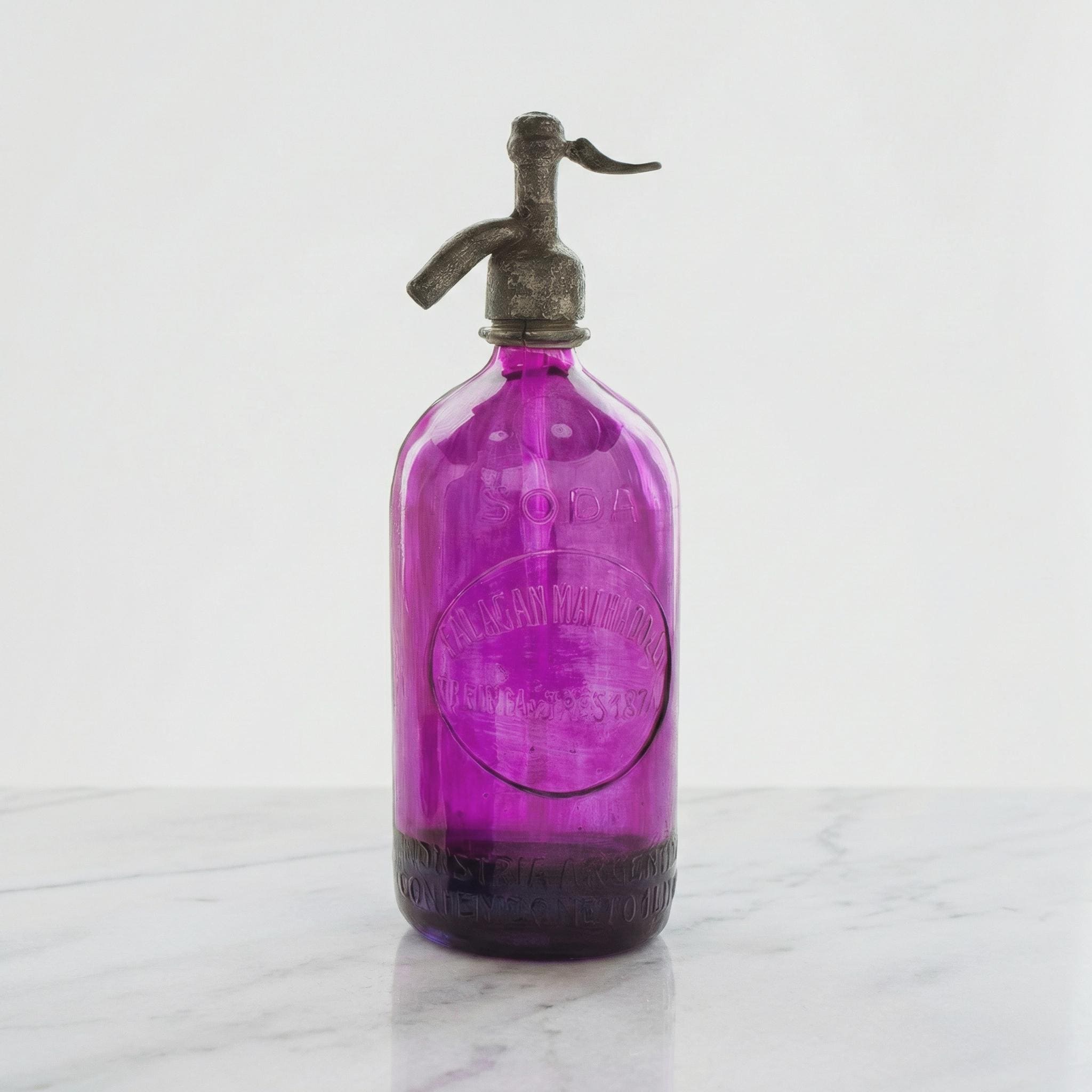 Vintage Violet Purple Seltzer Bottle | Soda Syphon