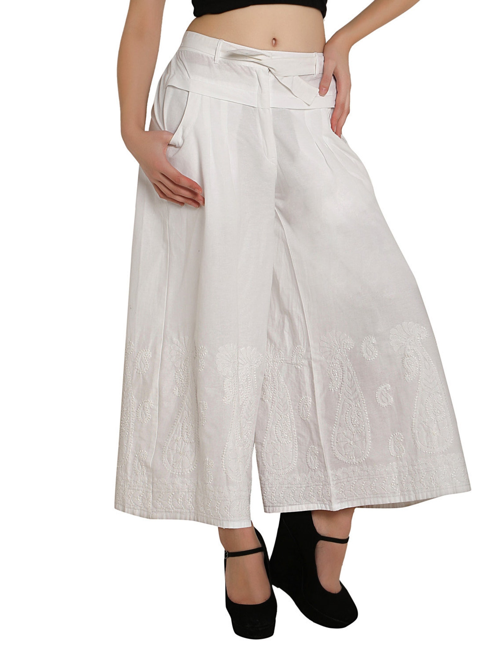 Linen Fabric Ladies Woman Harem Pant Trousers / Salwar/ Etsy