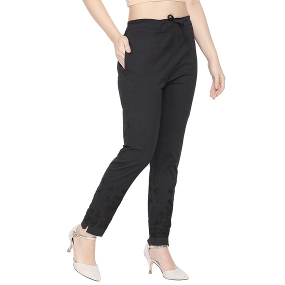 Buy Averno Slim Fit Stretchable Cotton Cigarette Trouser/Pant for Girls/Ladies/Women  Online at Best Prices in India - JioMart.