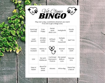 Vet Clinic Bingo Cards *Instant Digital Download*