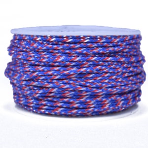 Red White and Blue Camo - Micro Cord 125 or 1000 Foot Spool - Made In USA