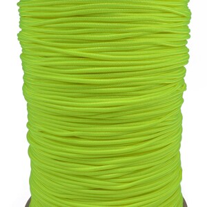 Neon Yellow 275 Cord 5 Strand Paracord - 1000 Foot Spool