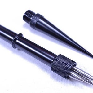 Black Fid-Loaded Tightening Tool / Marlin Spike for Paracord or Leather Work