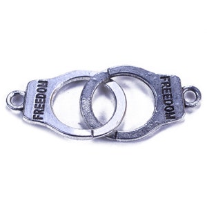 Large Silver Handcuff Charms - Great for paracord bracelets!