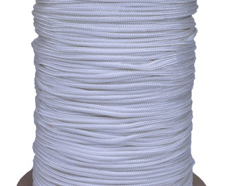 White 325 Cord 3 Strand Paracord - 1000 Foot Spool