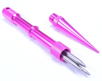 Pink Fid-Loaded Tightening Tool / Marlin Spike for Paracord or Leather Work