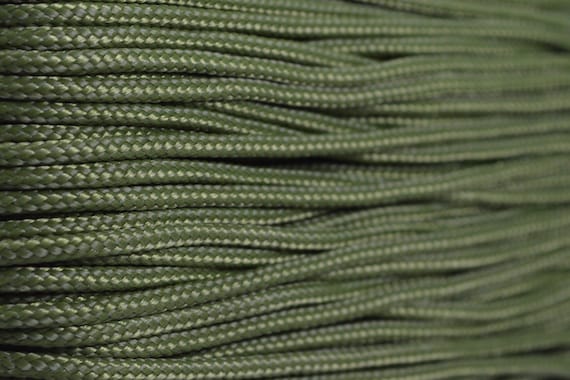 95 Cord Moss Green Type 1 Paracord 100 Feet on Plastic Winder 1/16 Thick  Bored Paracord Brand 