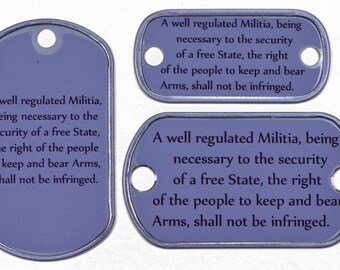 2nd Amendment Words - Dog Tag