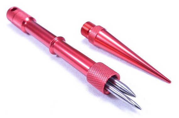 Red Fid-loaded Tightening Tool / Marlin Spike for Paracord or Leather Work  