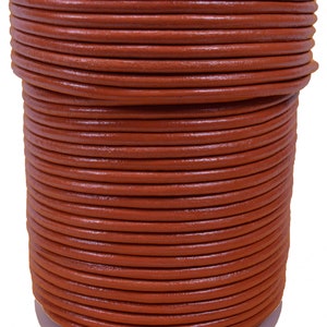 Tahiti 3mm Leather Round Cord 50 Meter Spool