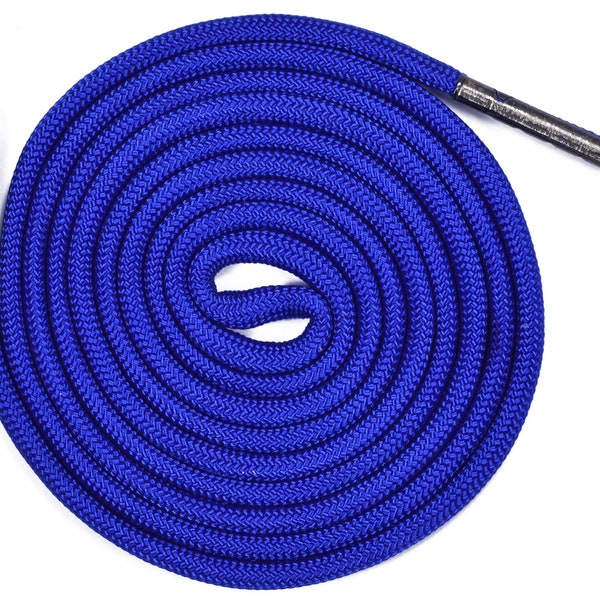 Electric Blue Round Paracord Shoe Laces (1 Pair) - 26”, 36", 46", 56", 66, 76", 86", 96", 106” - Handmade In the USA