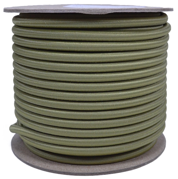 Hunter Green Shock Cord 1/8 Inch X 100 Ft - Marine Grade Bungee Stretch Cord
