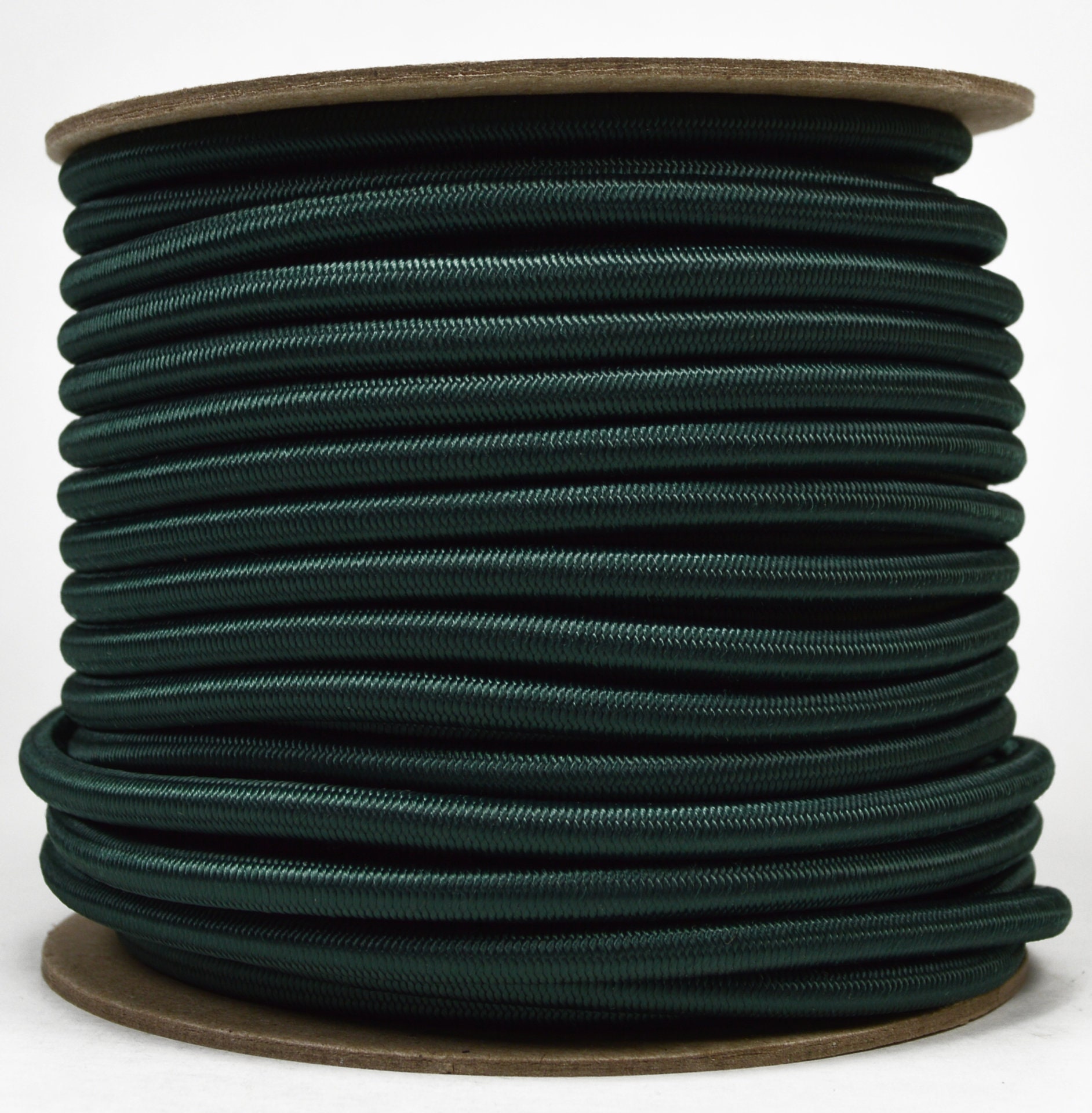 Hunter Green Shock Cord 1/8 Inch X 100 Ft - Marine Grade Bungee Stretch Cord