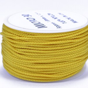 Mustard Yellow - Micro Cord 1.18mm 125 or 1000 Foot Spool - Made In USA