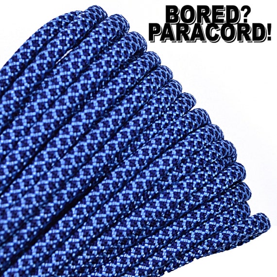 Tarheel Baby Blue and Acid Midnight Blue Diamonds 100 Ft / 50 Ft / 25 Ft 550  Paracord for Paracord Crafts Made in the United States -  New Zealand