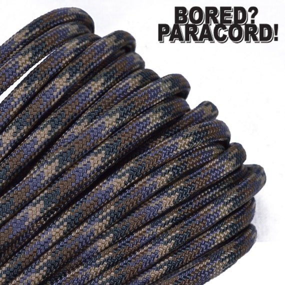 Forest Camo 550 Paracord for Paracord Crafts Made in the United States 25ft  50ft 100ft Bored Paracord 