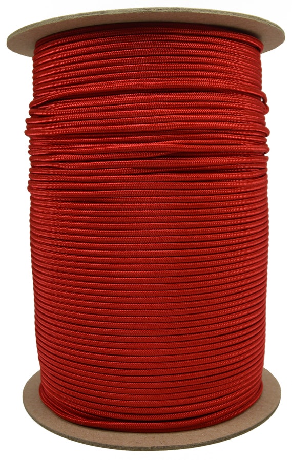 Red 275 Cord 5 Strand Paracord 1000 Foot Spool 