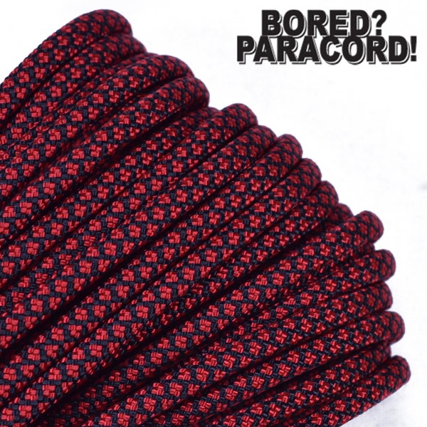 Blood Diamonds - 100 Feet / 50 Feet / 25 Feet - 550 Paracord for Paracord Crafts - Made in the United States