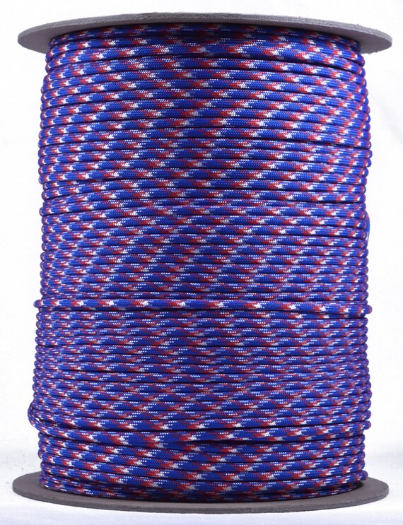 Red, White, and Blue 1000 Foot Spool 550 Paracord for Paracord