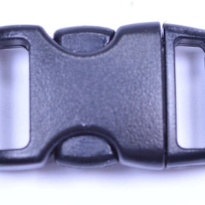 Black 3/8&quot; Inch Plastic Paracord Buckles