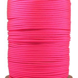 Neon Pink - 1000 Foot Spool - 550 Paracord for Paracord Crafts - Made in the United States
