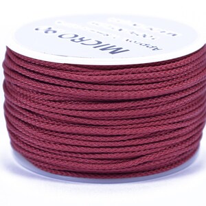 Crimson - Micro Cord 1.18mm - 125 or 1000 Foot Spool - Made In USA