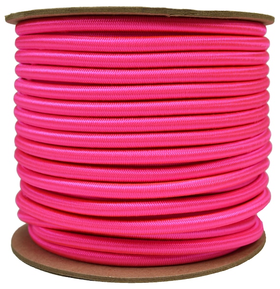 Neon Pink 1 4 Shock Cord 100 Foot Spool Etsy