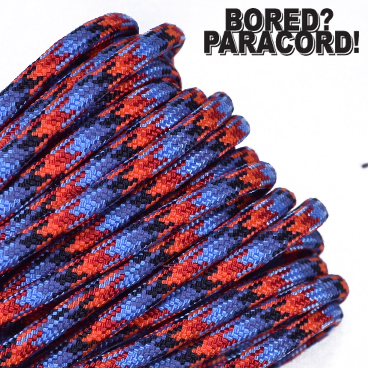 550 Paracord Survival Bracelet Tactical Fishtail Woven Fishtail Stitch Micro Cord Thin Line Lava Theme
