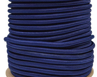 Acid Midnight Blue 1/4" Shock Cord - 100 Foot Spool