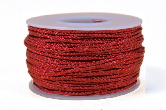 Red - Micro Cord 1.18mm - 125 or 1000 Foot Spool - Made In USA