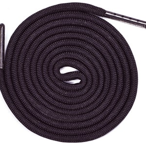 Dark Brown Round Paracord Shoe Laces (1 Pair) - 26”, 36&quot;, 46&quot;, 56&quot;, 66, 76&quot;, 86&quot;, 96&quot;, 106” - Handmade In the USA