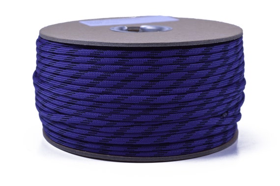 550 Type III 7 Strand Commercial Paracord for Paracord Crafts 250 Foot Spool Raven Made in the United States