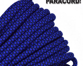 Electric Blue Diamonds - 100 Feet / 50 Feet / 25 Feet - 550 Paracord for Paracord Crafts - Made in the United States
